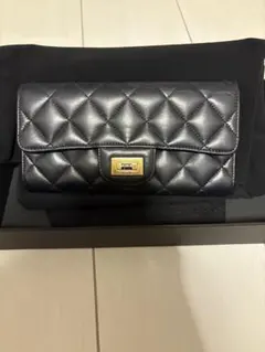 CHANEL ブラック キルティング 長財布