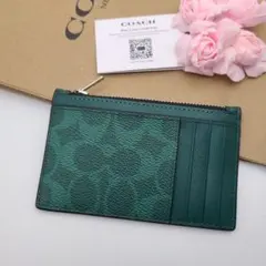 新商品　COACH　コーチ　カードケース　シグネチャーキャンパス　正規品