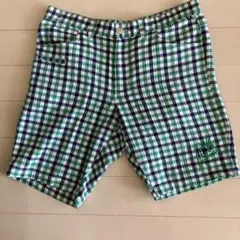 FILA ゴルフ用チェック柄ショートパンツ