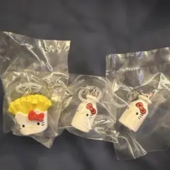 ハローキティ キーチェーン 3個セット　めじるしアクセサリー