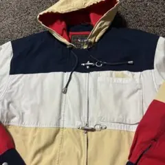 激レア 90s EXPRESS ファイヤーマンジャケット マルチボーダーのサムネイル