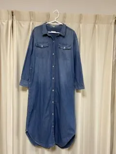 アースミュージックエコロジー　デニムシャツ　ワンピース