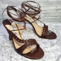【美品】✨JIMMY CHOO 25.5cm ミュール 茶系 レザー 38.5のサムネイル