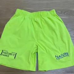 ハーフパンツ　半ズボン 120cm 蛍光　イエロー