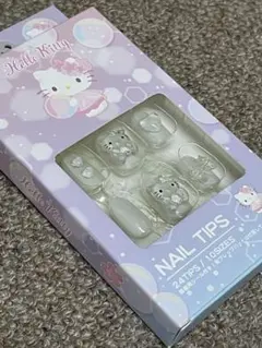 新品未開封　ハローキティ クリア　ネイルチップ 24枚