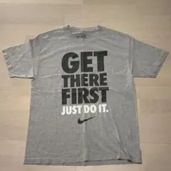 NIKE JUST DO IT Tシャツ L グレー ビッグロゴ オーバーサイズ