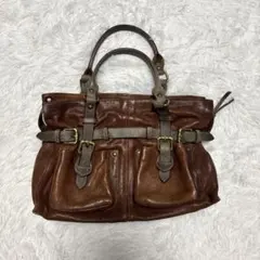 ANNA SUI アナスイ ハンドバッグ レザー バタフライチャーム y2k 茶 