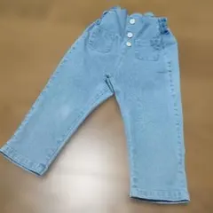 アプレレクール　スカラップウエスト デニムパンツ　100センチ