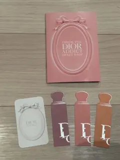 DIORポップアップ　リーフレット　特典コード付き　カード4枚　キャンディ