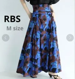 [RBS] フレアスカート 総柄　花柄　ロングスカート 脚長効果のサムネイル