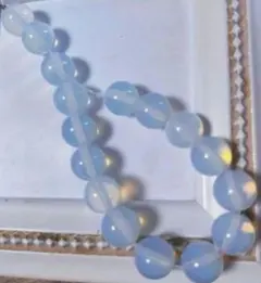 大粒 オパライト ブルーの光りに癒される 12mm 1連まとめ売り