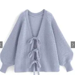 GRL グレイル リボンニットカーディガン