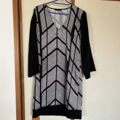 セール中♡SISLEY モノトーン幾何学模様 ワンピースのサムネイル