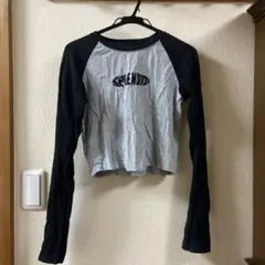 DAZY ロゴ 長袖 クロップドTシャツ M