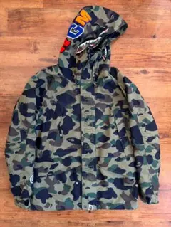 A BATHING APE 1ST CAMO SHARK マウンテンパーカー S
