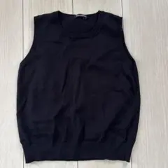 ファミリア　紺　ネイビー　ベスト　120cm 日本製　綿100% 丸首