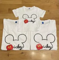 親子お揃いディズニーTシャツ　M2枚　80サイズ1枚