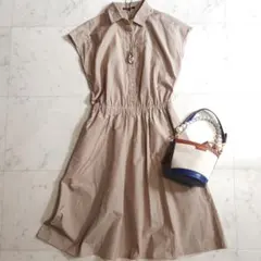 極美品✨️ シクラス シャーリング リネンワンピース ピンタック
