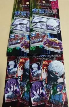 東京喰種　ホール景品　アクリルスタンド2個、クリアカード2枚　計4点セット