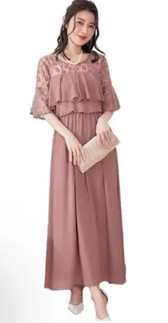 【りーたん様専用】パーティードレス　オケージョンドレス　結婚式　お呼ばれ　ピンク