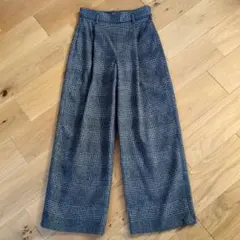 カシミヤ ワイドパンツ