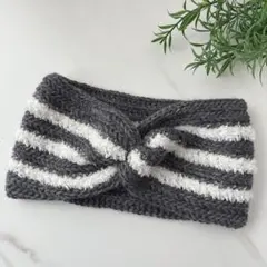 221｜ヘアバンド｜ヘアターバン｜毛糸ハンドメイド｜ツイストデザイン