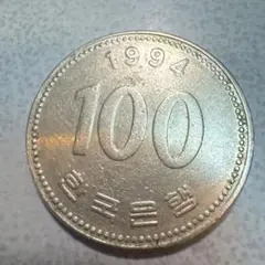 韓国1990年》 100ウォン硬貨 匿名配送 - メルカリ