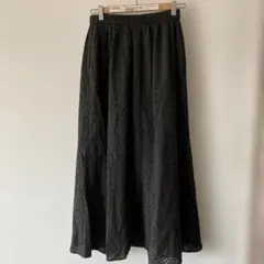 GU 黒らレースロングスカート