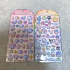 【正規品】ハローキティ　サンリオキャラクターズ　コットンパフィーシール　2点