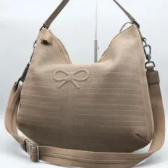Anya Hindmarch 2way ショルダーバッグ リボン ヘリンボーン