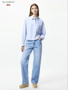 UNIQLO ストレートジーンズ 26 丈長め