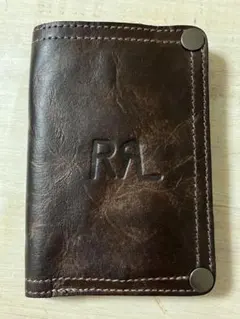 未使用 RRL ブラウンレザー ウォレット ビンテージ加工 本革のサムネイル