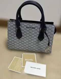 美品 マイケルコース2way ウォッシュドデニム センタージップ サッチェル