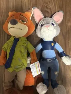 美品】ズートピア ニック ジュディ ぬいぐるみ セット 上海ディズニー