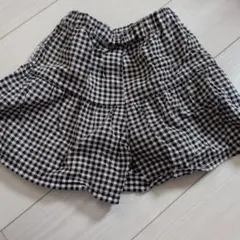チェック柄スカートパンツ