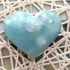 天然石✨カリビアンカルサイト✨ハート 水色