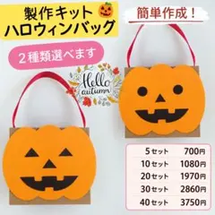 ハロウィンバッグ 製作キット 壁面飾り 秋 工作 ペーパークラフト