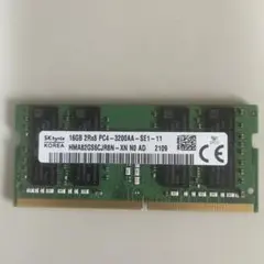 SK Hynix 16GB DDR4 3200AA ノート用動作確認済みです。
