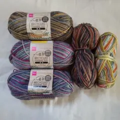 リサイクルポリエステル毛糸 5個セット