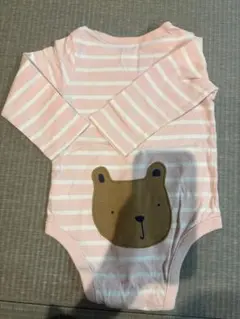 baby GAP クマさん　長袖ロンパース　ピンク 6〜12month