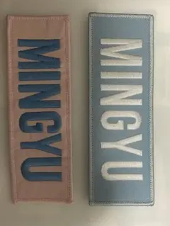 MINGYU 刺繍ワッペン ピンク 青
