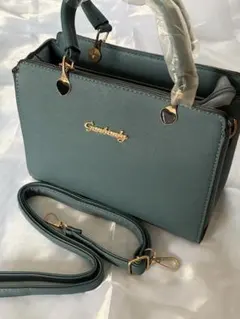 [SHARE ITEMS] レディース 2way ハンドバッグ ブルーグリーン