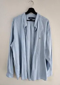 Ralph Lauren シャツ XXL ライトブルー　ノーカラー