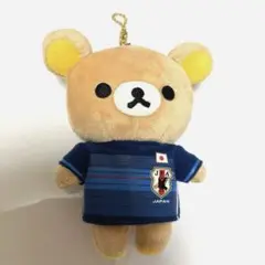 リラックマ JFA サッカー日本代表 マスコット ぬいぐるみキーホルダー