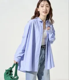 FREAK′S STOREライトブルー 長袖シャツ オーバーサイズ　F