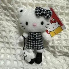 サンリオ ハローキティ50周年 マスコット 千鳥格子（ピンク） ハロー