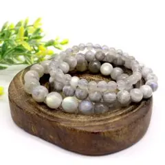 【天然保証】ラブラドライトブレスレット 6mm玉 内径16cm 1点