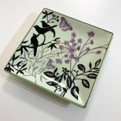 上海 老舗 zen lifestore シノワズリ 花鳥画 スクエア プレートのサムネイル