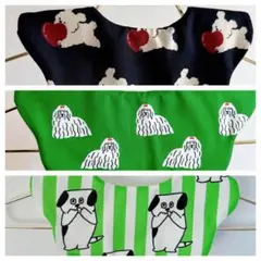 ハートわんこ　もくもくスタイ ハンドメイドスタイ　よだれかけ