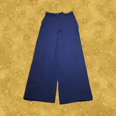 【美品】GRL ネイビーセンタープレスストレートパンツ　XS